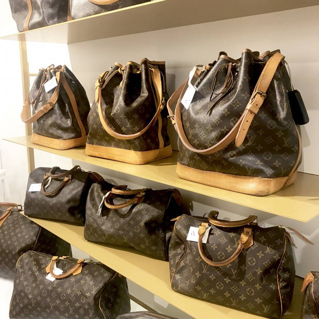 Louis Vuitton Kleiner Shopper mit Beuteltasche in Braun