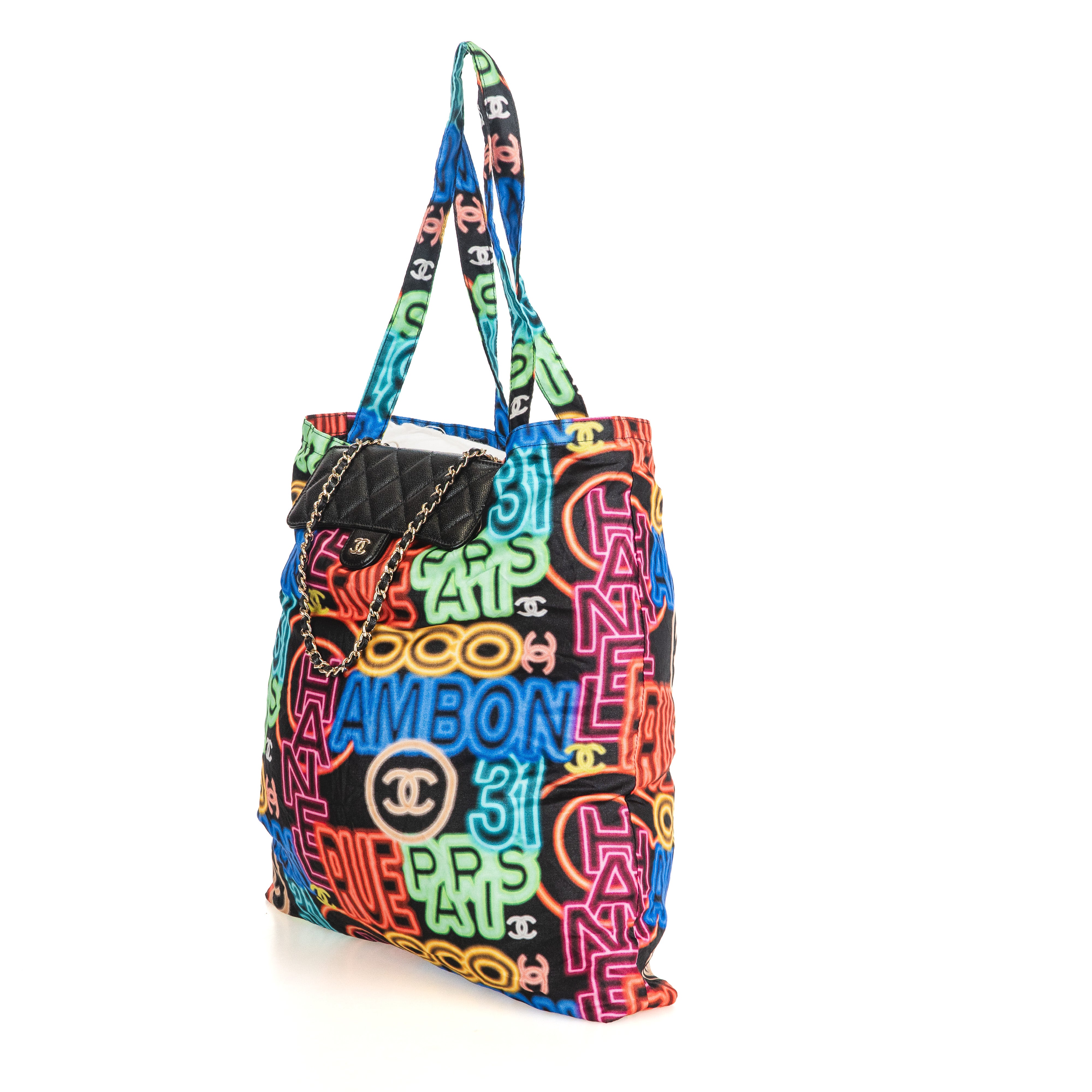 Faltbare Tote Bag mit Flap Bag
