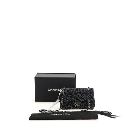 Floral Denim Quilted Mini Rectangular Flap