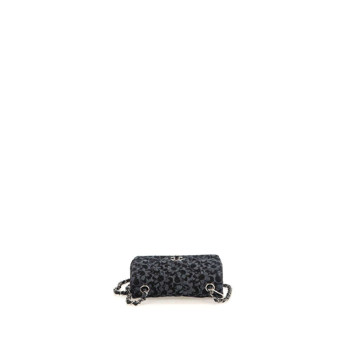 Floral Denim Quilted Mini Rectangular Flap