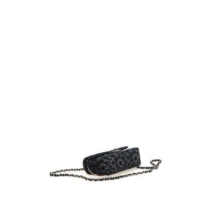 Floral Denim Quilted Mini Rectangular Flap