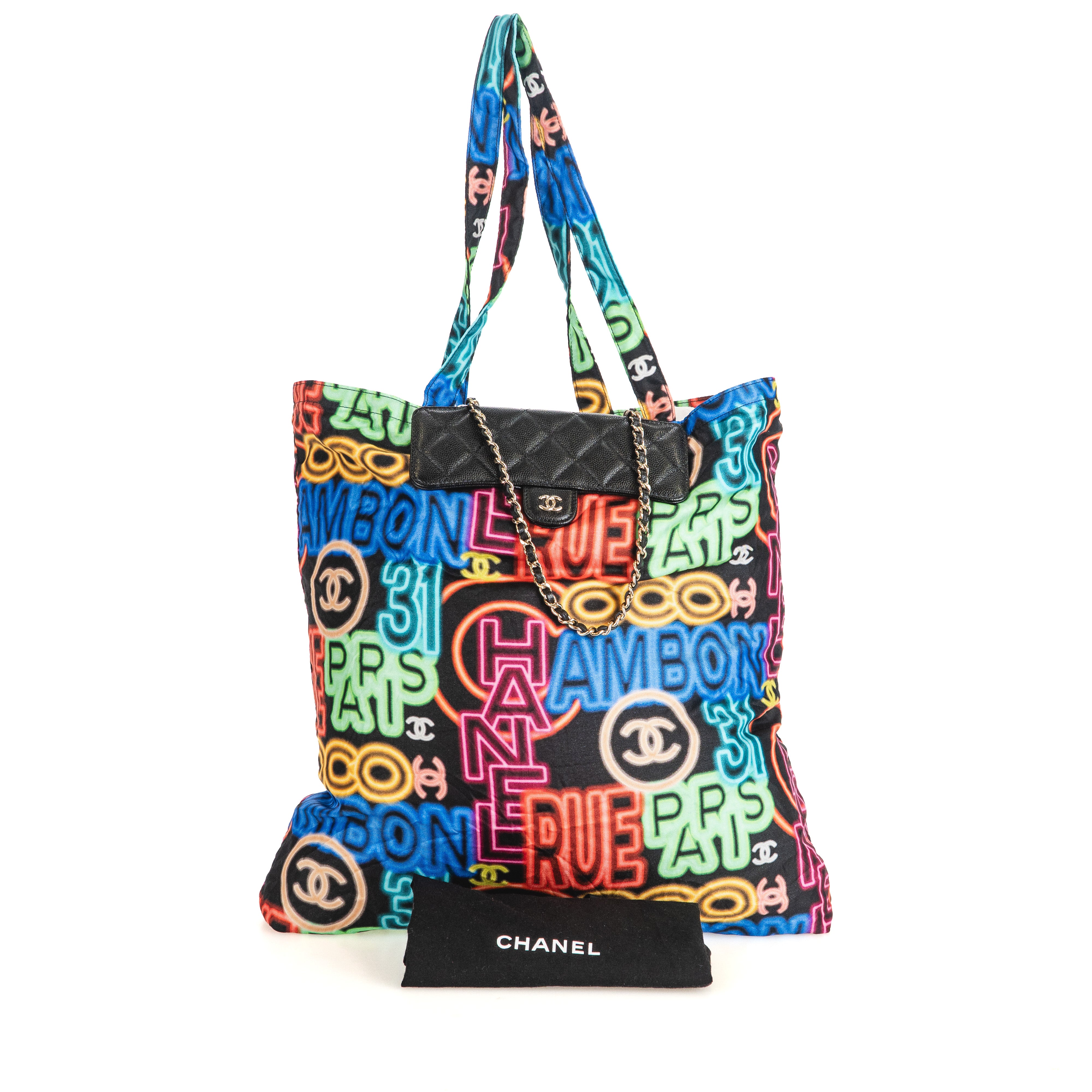 Faltbare Tote Bag mit Flap Bag